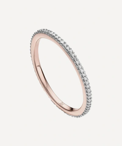 Monica Vinader Diamond Eternity Ring In Rose Gold Vermeil
