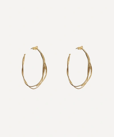 Shop Alex Monroe Gold-plated Fine Twist Hoop Earrings