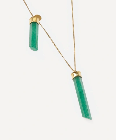 Shop Atelier Vm 18ct Gold Bon Voyage Aquamarine Double Pendant Necklace