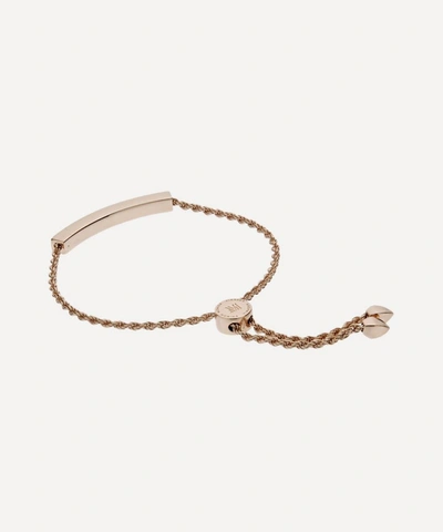 Monica Vinader Rose Gold Plated Vermeil Silver Linear Chain Bracelet In Rose Gold