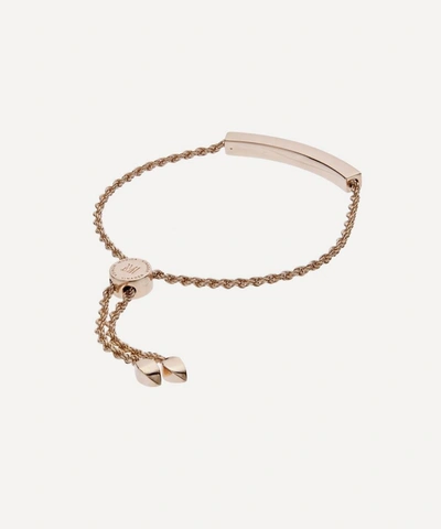Monica Vinader Rose Gold Plated Vermeil Silver Linear Chain Bracelet In Rose Gold