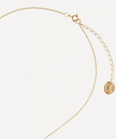 Alex Monroe Gold-plated Floral Letter W Alphabet Necklace In Gold