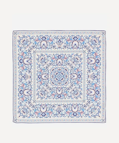 Shop Liberty London Lodden 70 X 70 Silk Scarf In Lodden Cream