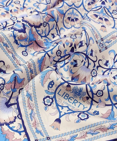 Liberty London Lodden 70 X 70 Silk Scarf In Lodden Cream