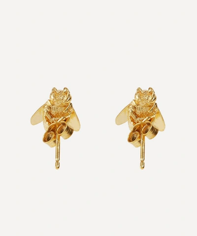 Shop Alex Monroe Gold-plated Large Honey Bee Stud Earrings