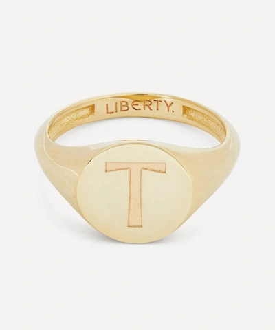 Shop Liberty 9ct Gold Initial Signet Ring