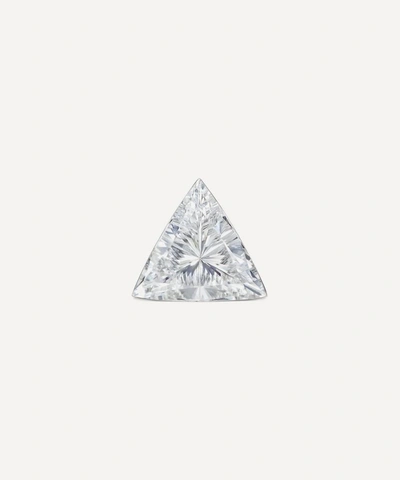 Maria Tash Invisible Set Triangle 4mm 18-karat White Gold Diamond Single Earring In White Gold