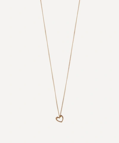 Shop Atelier Vm 9ct Gold Darling Long Heart Pendant Necklace