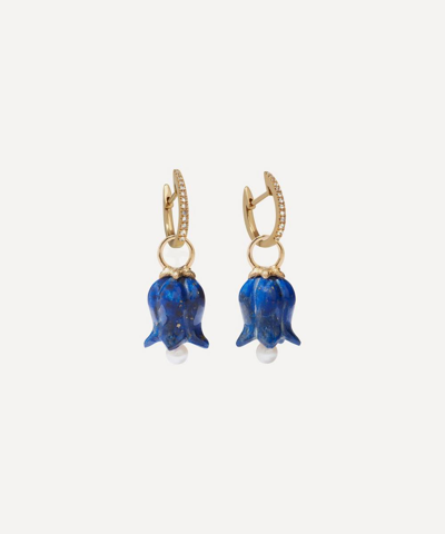 Annoushka 18ct Gold Lapis Lazuli And Pearl Tulip Earring Drops In Gold