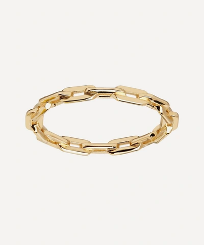Shop Maria Black Gold-plated Gemma Chain Ring
