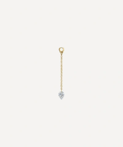 Shop Maria Tash 18ct Short Pear Diamond Pendulum Charm In Gold