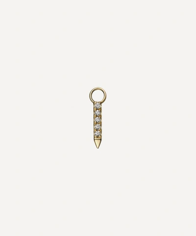 MARIA TASH MARIA TASH 14CT 7MM DIAMOND AND SAPPHIRE ETERNITY BAR CHARM 000728179