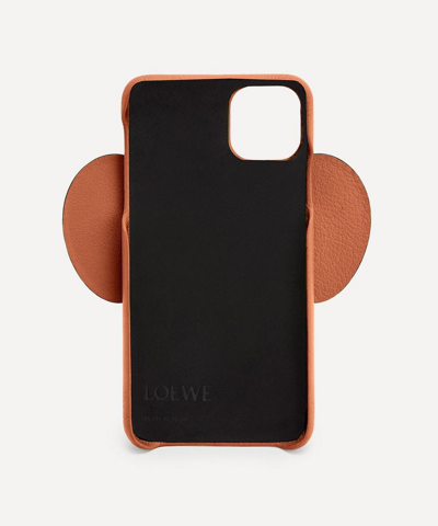 Shop Loewe Elephant Leather Iphone 11 Pro Max Case In Tan