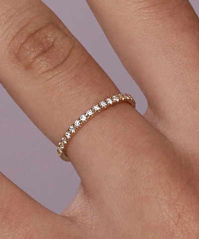 Dinny Hall Gold Micro Set Half Eternity Ring In Gold
