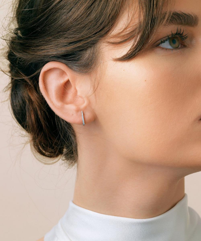 Annoushka 18ct White Gold And Diamond Eclipse Fine Hoop Earrings In White Gold
