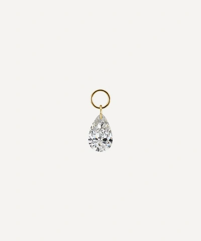 Shop Maria Tash 18ct 5mm Pear Diamond Charm In Gold
