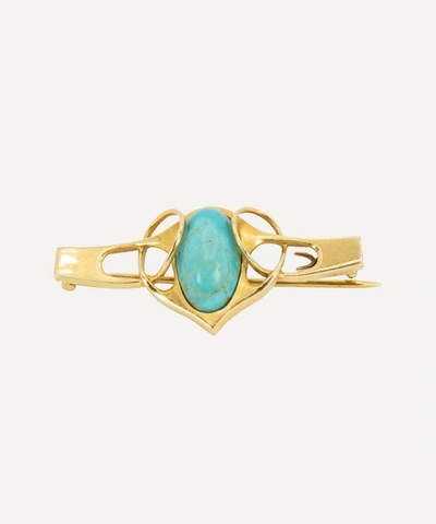 Shop Kojis 15ct Gold 1900s Arts And Crafts Turquoise Brooch