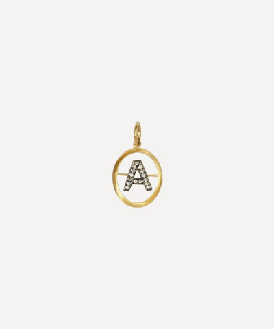 Shop Annoushka 18ct Gold A Diamond Initial Pendant