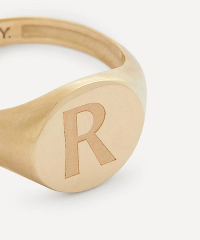 Liberty 9ct Gold Initial  Signet Ring In Gold
