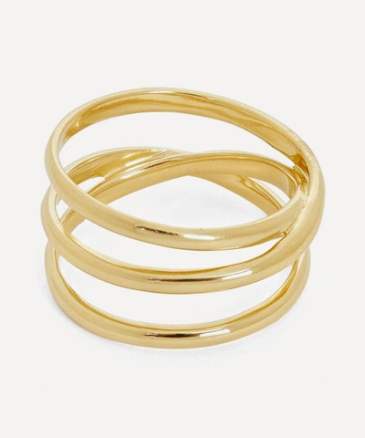 Shop Maria Black Gold-plated Emilie Wrap Ring