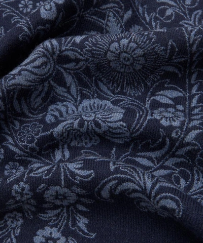 Shop Liberty Persia 33 X 190cm Wool Scarf In Blue