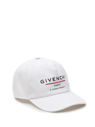 Shop Givenchy Kids Logo Printed Baseball Cap In White
