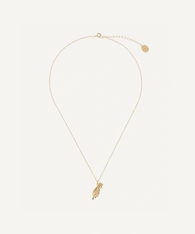 Shop Alex Monroe Gold-plated Fingers Crossed Necklace