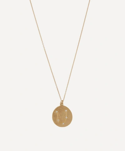 Brooke Gregson 14ct Gold Pisces Astrology Diamond Necklace In Gold