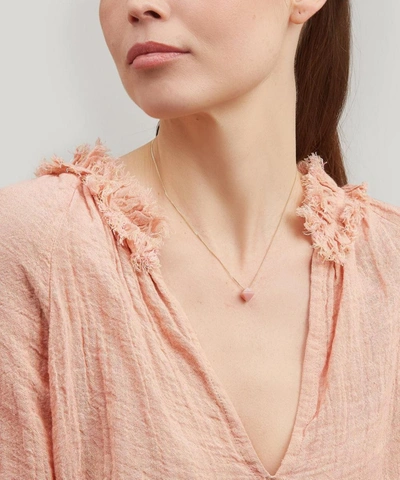 Shop Atelier Vm 18ct Gold Cristal Pink Opal Pendant Necklace