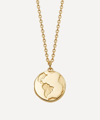 Shop Astley Clarke Gold Plated Vermeil Silver Biography Earth Locket Necklace