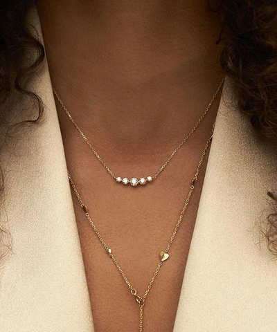 Shop Dinny Hall 14ct Gold Elyhara Diamond Scoop Pendant Necklace