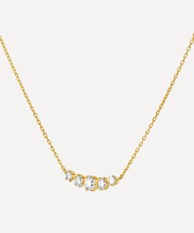 Shop Dinny Hall 14ct Gold Elyhara Diamond Scoop Pendant Necklace