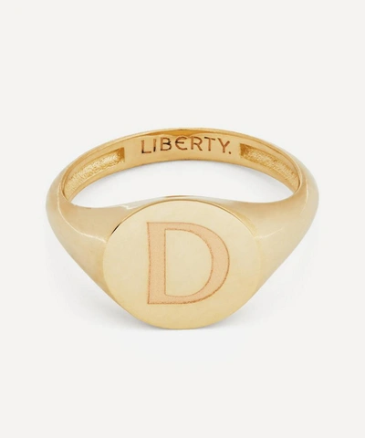 Shop Liberty 9ct Gold Initial Signet Ring