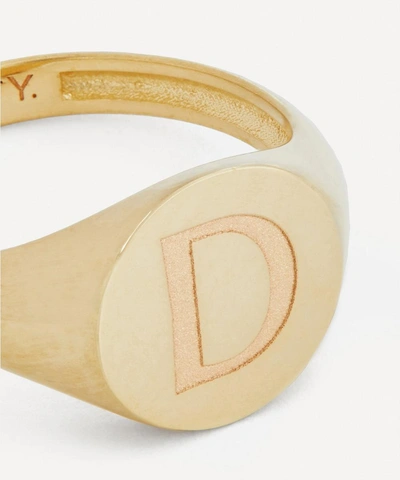Liberty 9ct Gold Initial  Signet Ring In Gold