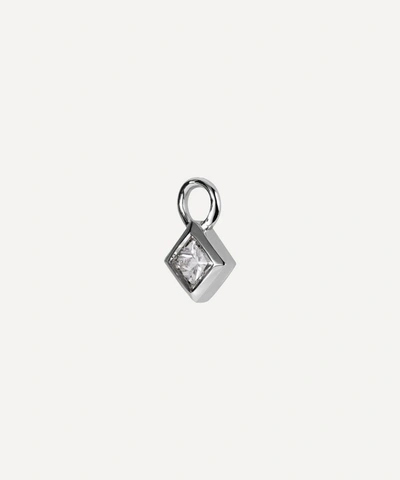 Maria Tash 18ct Diamond Princess Charm In White Gold