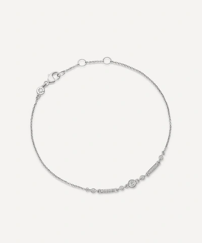 Shop Astley Clarke White Gold Mini Icon Nova Diamond Bracelet