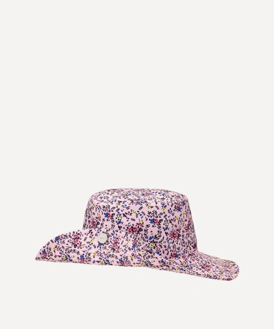 Shop Ganni Recycled Tech Fabric Wide Brim Bucket Hat In Pink Nectar