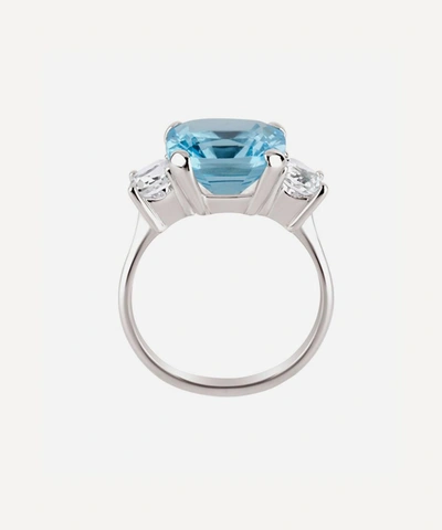 Shop Dinny Hall Silver Teresa Blue And White Topaz Ring