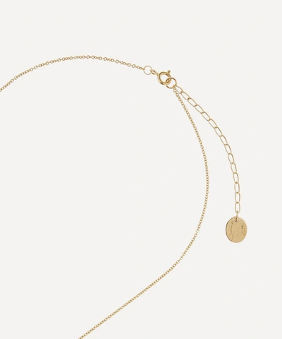Alex Monroe Gold-plated Floral Letter C Alphabet Necklace In Gold
