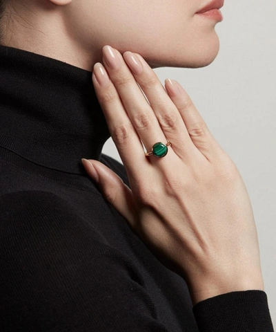 Shop Astley Clarke Gold Plated Vermeil Silver Stilla Malachite Ring