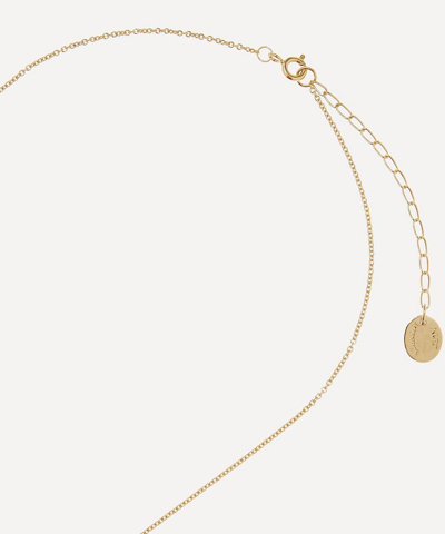 Alex Monroe Gold-plated Floral Letter E Alphabet Necklace In Gold