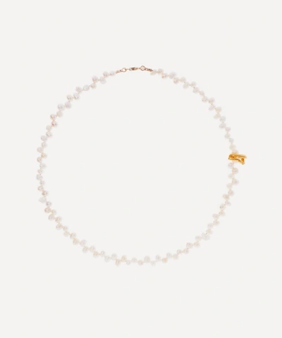 Shop Alighieri La Calliope Pearl Choker Necklace In Gold