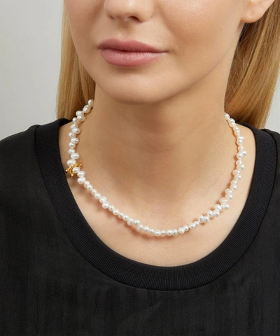 Shop Alighieri La Calliope Pearl Choker Necklace In Gold