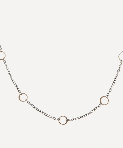 Shop Melissa Joy Manning Silver And 14ct Gold Round Link Chain Necklace