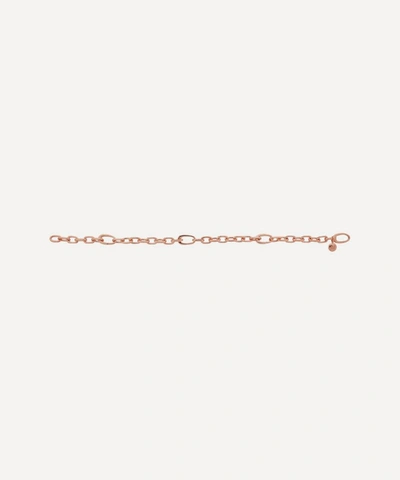 Shop Monica Vinader Rose Gold Plated Vermeil Silver Alta Capture Mini Link Charm Bracelet