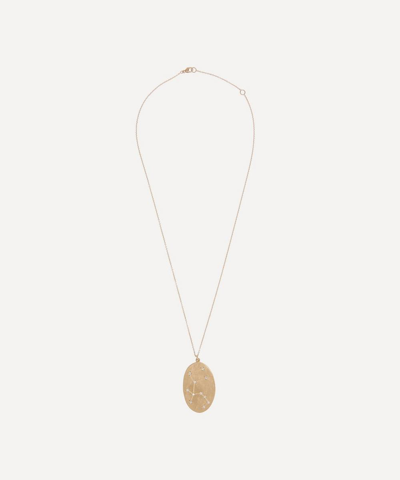 Brooke Gregson 14ct Gold Aquarius Astrology Diamond Necklace In Gold