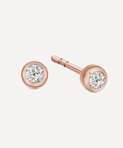 Shop Astley Clarke Rose Gold Icon Nova Diamond Stud Earrings