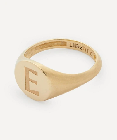 Liberty 9ct Gold Initial  Signet Ring In Gold
