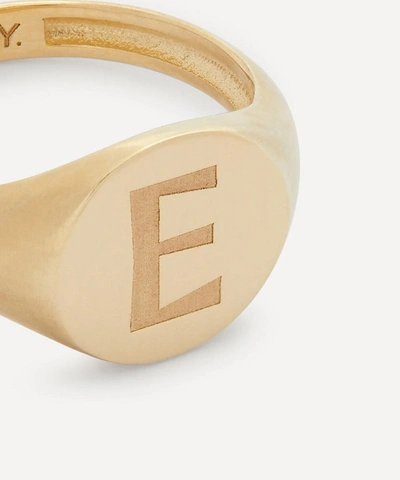 Liberty 9ct Gold Initial  Signet Ring In Gold