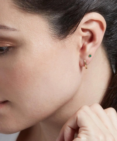 ASTLEY CLARKE ASTLEY CLARKE GOLD PLATED VERMEIL SILVER LINIA GREEN ONYX STUD EARRINGS 000733262